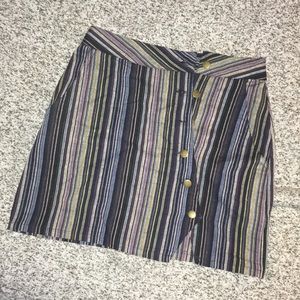 asymmetrical button down skirt